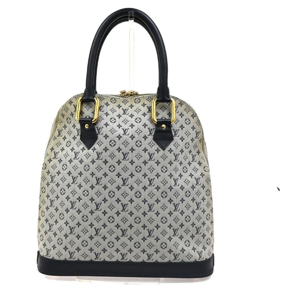 Louis Vuitton Alma Mini Lin Blue Canvas Handbag